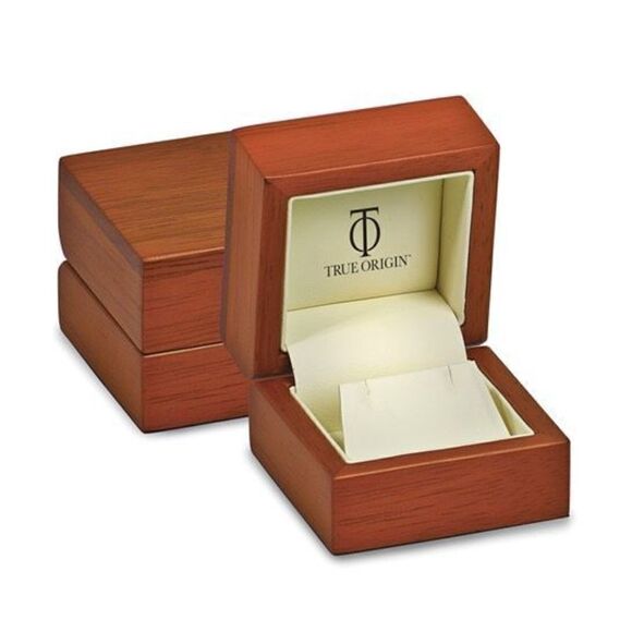 14K White Gold LAB GROWN DIAMOND Post Dangle Earrings. - Picture 4 of 5